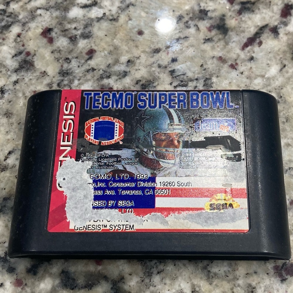 Sega Genesis Tecmo Super Bowl 1993 Preowned Without Case
